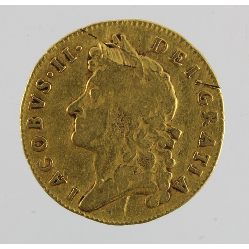 10 - Guinea 1688 better than Fine with two light scratches obverse, probabaly ex detector find