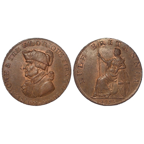 1009 - Token, 18thC: Emsworth, John Stride Halfpenny 1795, Hampshire #23, EF with lustre.