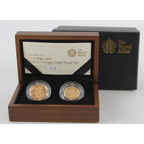 109 - Two-coin set 2009 Sovereign & Half Sovereign Proof FDC boxed as issued