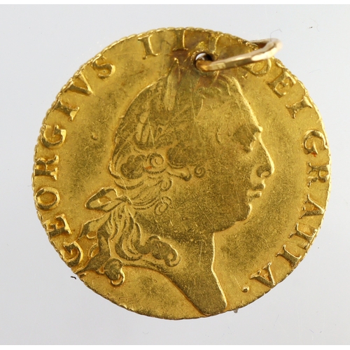 14 - Guinea 1794 GF, holed with suspension loop.