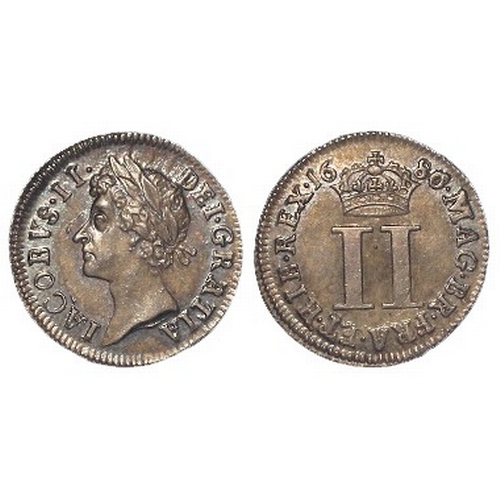 174 - Maundy Twopence 1686 toned GEF