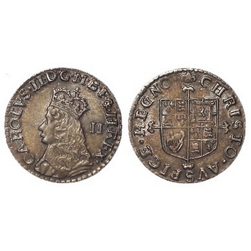 175 - Maundy Twopence, Charles II undated milled, mm. crown. S.3387, toned GEF