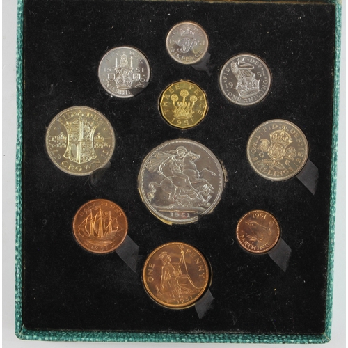 186 - Proof Set 1951 (10 coins) Festival of Britain Crown to Farthing, aFDC with original case.