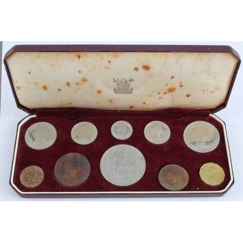 187 - Proof Set 1953 (10 coins) Crown to Farthing nFDC with original case, some spotting to silk as usual.