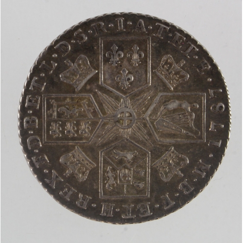 214 - Shilling 1787 no hearts, S.3743, GVF