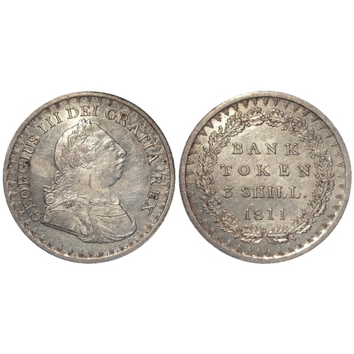 221 - Three Shillings Bank Token 1811 GVF