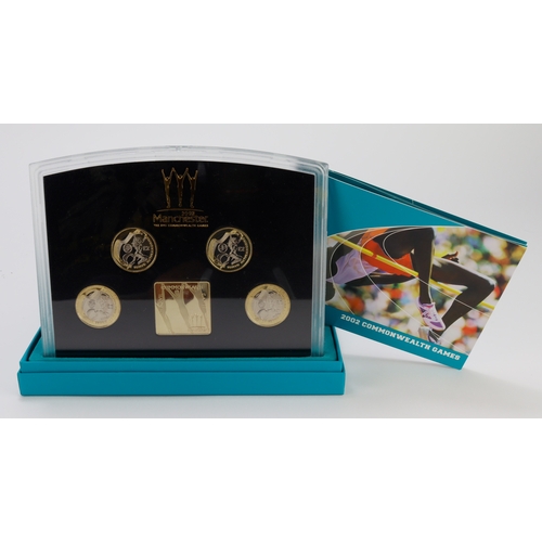 226 - Two Pounds 2002 Commonwealth Games four coin proof Set. aFDC boxed with certificate