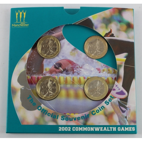 227 - Two Pounds 2002 Commonwealth games four coin set. BU in the Royal mint packaging