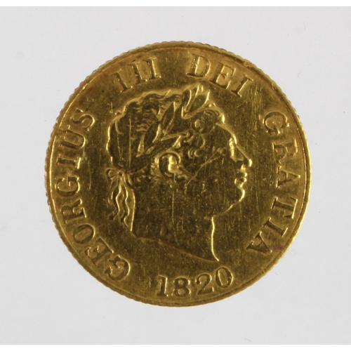 23 - Half Sovereign 1820 cleaned GF