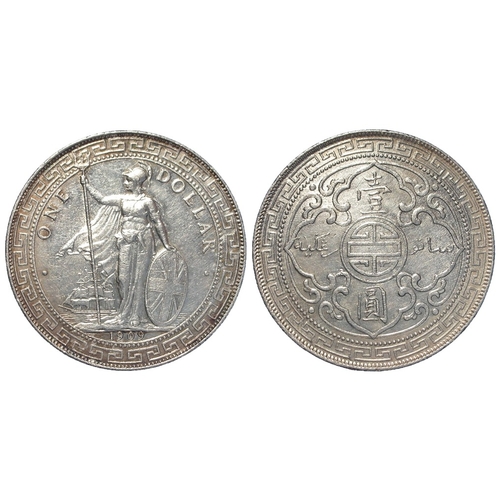 236 - British Empire silver Trade Dollar 1909B, EF (used in Singapore, Malaysia, Hong Kong & Shanghai)