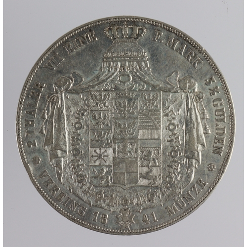 257 - German States, Prussia silver 2 Thaler 1841A, GVF, a few knocks/marks.