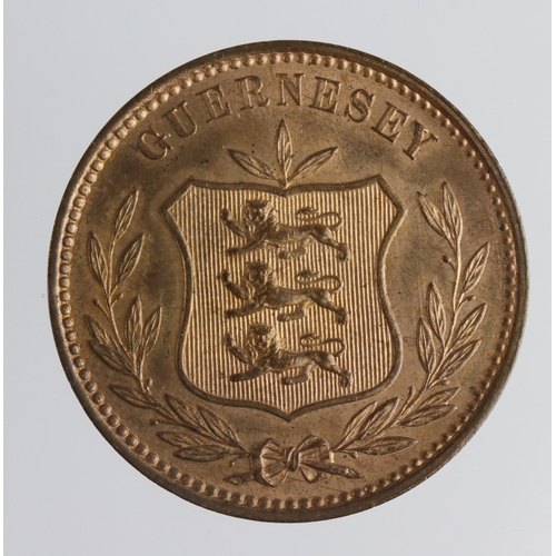 265 - Guernsey bronze 8 Doubles 1885H, UNC