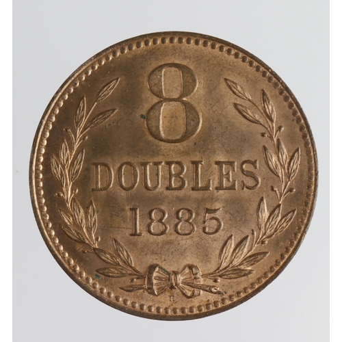 265 - Guernsey bronze 8 Doubles 1885H, UNC