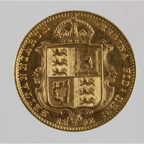 30 - Half Sovereign 1892 VF/GVF