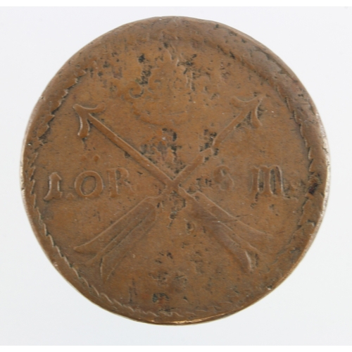 317 - Sweden large copper 1 Ore 1669 VF/F