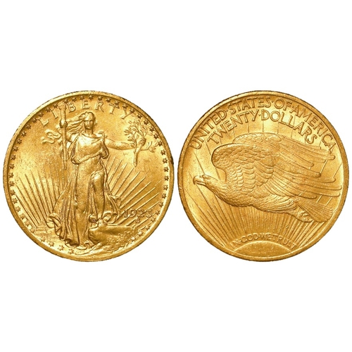 328 - USA gold $20 1923 EF