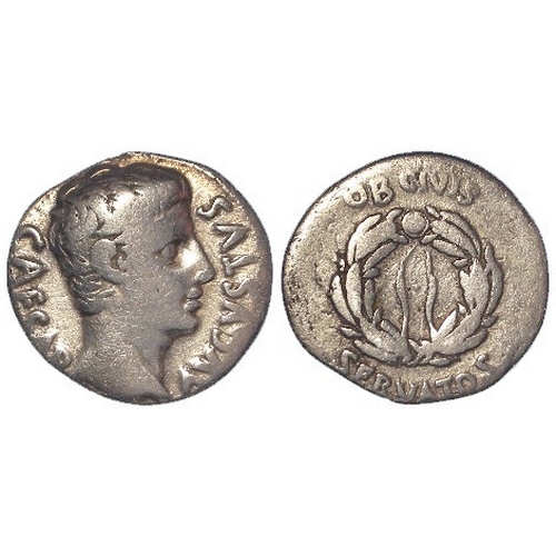 347 - Roman Imperial: Augustus silver Denarius, uncertain mint in Spain (possibly Colonia Patricia) 27 BC ... 