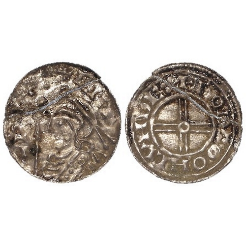 353 - Anglo-Saxon: Cnut silver Penny, Short Cross type, London mint, moneyer Goda. S.1159. 0.67g. Details ... 