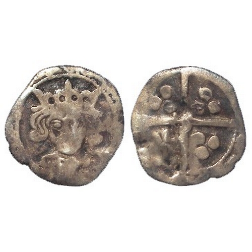 368 - Richard III silver Penny of Durham, Bishop Sherwood, S on breast, D in centre rev. S.2169. 0.57g. Cl... 