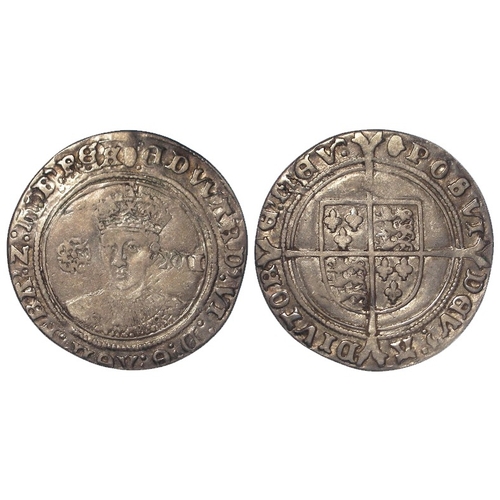 372 - Edward VI fine silver Shilling, mm. tun. S.2482. 5.22g. NVF, slightly double-struck.