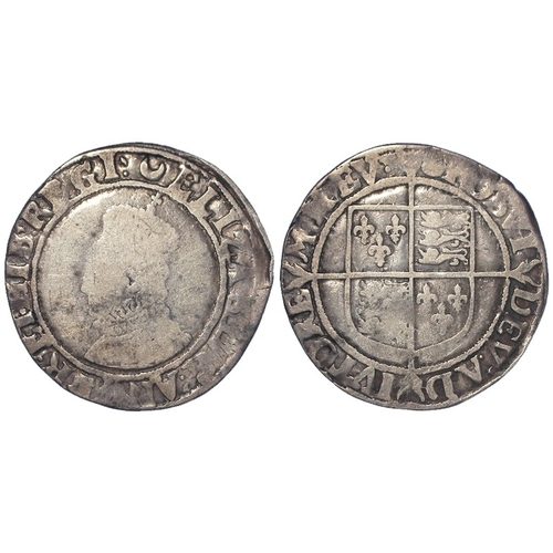 373 - Elizabeth I hammered silver Shilling mm. crescent (1587-9) time of the Spanish Armada. S.2577. 5.38g... 