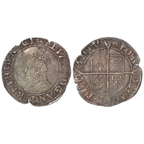 374 - Elizabeth I hammered silver Shilling, mm. key. S.2577. 5.73g. Toned aVF, minor splits.