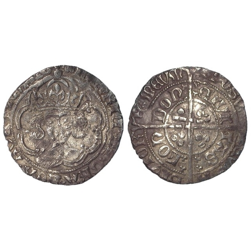 379 - Henry VII facing bust Groat of London, mm. cinquefoill. S.2195. 2.92g. Slightly clipped, slightly be... 