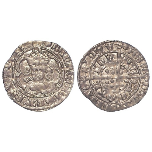 380 - Henry VII facing bust Halfgroat of Canterbury, no stops, mm. tun. S.2211. 1.48g. VF/GVF