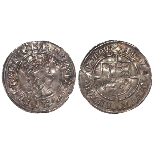 381 - Henry VII profile issue Groat mm. pheon, S.2258. 3.00g. Toned VF, a few small marks and surface crac... 