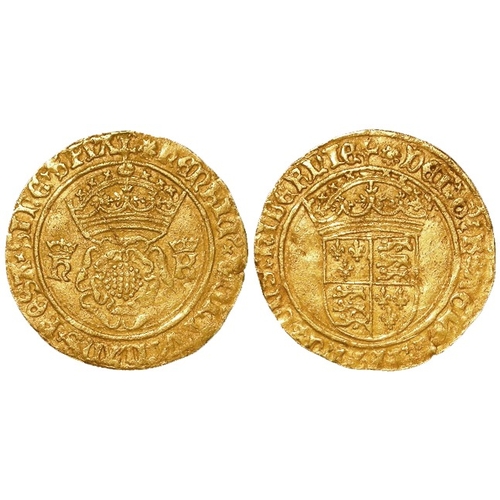 386 - Henry VIII gold Crown of the double-rose, mm. rose; 'h K' beside rose obv. (Henry and Katherine of A... 