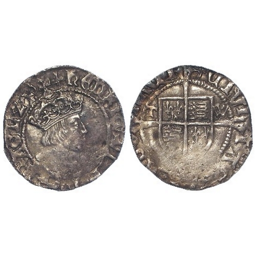 387 - Henry VIII second coinage Halfgroat of York, Archbishop Thomas Wolsey (of Ipswich!) mm. voided cross... 