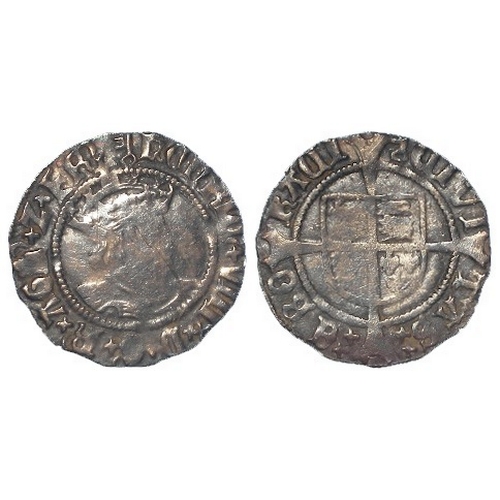 389 - Henry VIII silver Halfgroat of York, mm. key, Sede Vacante, S.2347, 1.19g. GF, weak in centres, ligh... 