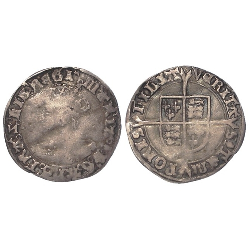 390 - Mary Tudor silver Groat mm. pomegranate. S.2492. 1.79g. F/GF