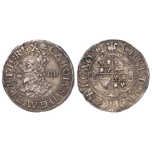 395 - Charles I Groat of Aberystwyth, mm. book. S.2891, 1.85g. NVF light porosity, edge crack.