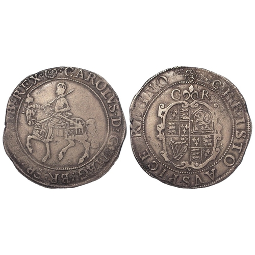 396 - Charles I group 2a silver Halfcrown mm. rose. S.2769. 14.50g. Toned VF, patches of light porosity, w... 