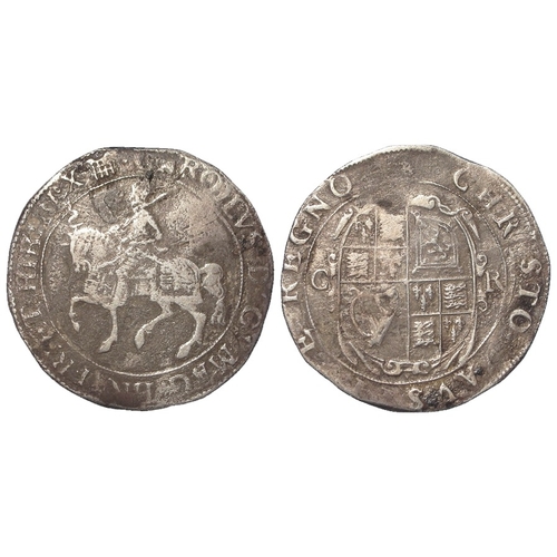 397 - Charles I group 2c silver Halfcrown mm. portcullis. S.2771. 14.32g. Fine.