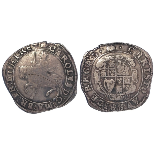 402 - Charles I group III silver Halfcrown mm. crown obv. / tun rev. (mule) S.2773. 14.54g. GF, scratch ob... 