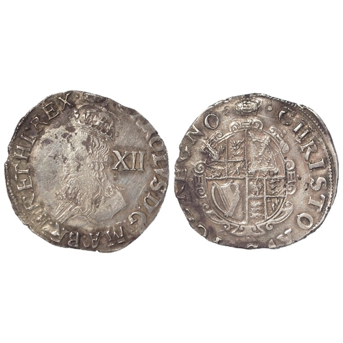 417 - Charles I Shilling mm. tun / tun over crown. S.2791. 5.93g. NVF.