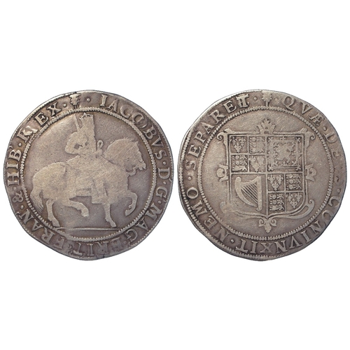 429 - Scotland, James I silver Sixty Shillings mm. thistle, S.5501. 29.19g. Fine.