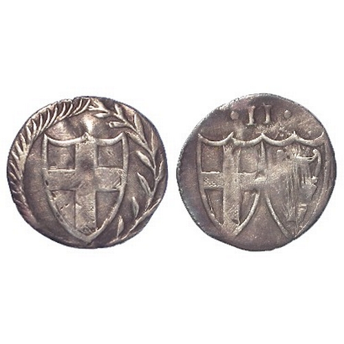 439 - Commonwealth silver Halfgroat, S.3221, 0.91g, GF.