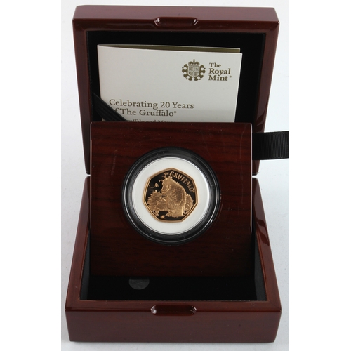 44 - Royal Mint: Celebrating 20 Years of The Gruffalo, The Gruffalo and Mouse 2019 UK 50p Gold Proof Coin... 