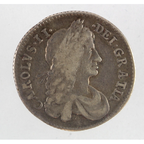 445 - Shilling 1663, axis up/down, S.3371, Fine.