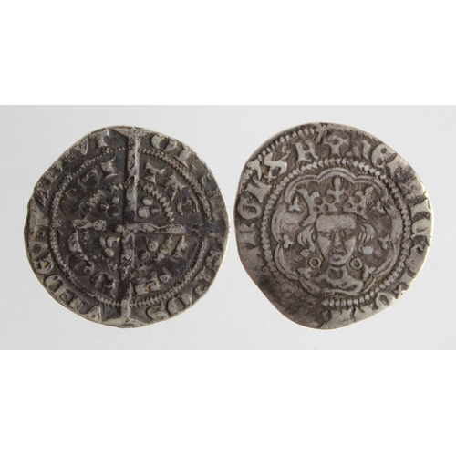 493 - English hammered Halfgroats (2): Edward III type C (S.1574)? 1.76g, GF, along with Henry VI first re... 