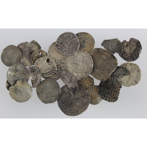 501 - Hammered silver coins and fragments (26) mostly English.