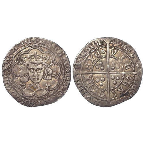 502 - Henry VI silver Groat, Rosette-mascle issue, 1430-31, Calais mint, S.1859, 3.55g, aVF.