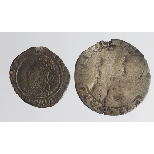 542 - Tudor hammered silver (2): Elizabeth I Threepence 1570 mm.(?) S.2566, 1.52g, short of flan, GF in ce... 