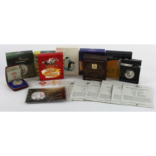 547 - Australia silver proof & BU commemoratives (12); the following cased with certs (most with packaging... 