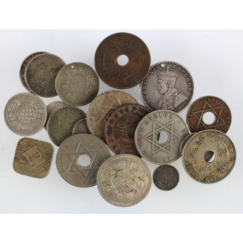 553 - British Empire (21) a selection of India, mostly silver 19th-20thC, plus some British West and East ... 