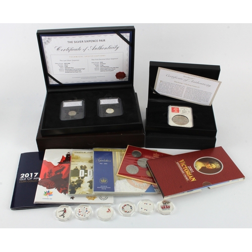 581 - GB & World commemorative coins, sets and medals, including silver: Fantasy Pattern Edward VIII Maund... 