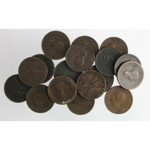 640 - GB Farthings (58) 17th-20thC assortment, mixed grade.